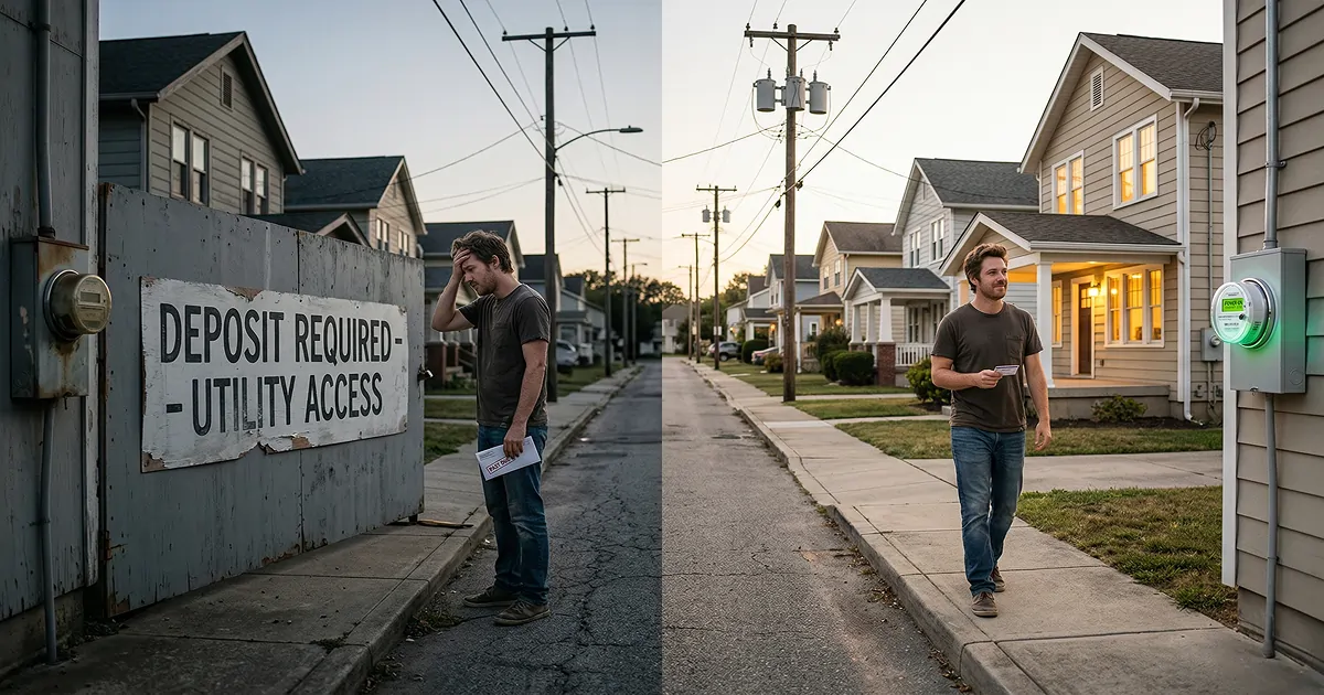 No deposit electricity — before and after getting power connected