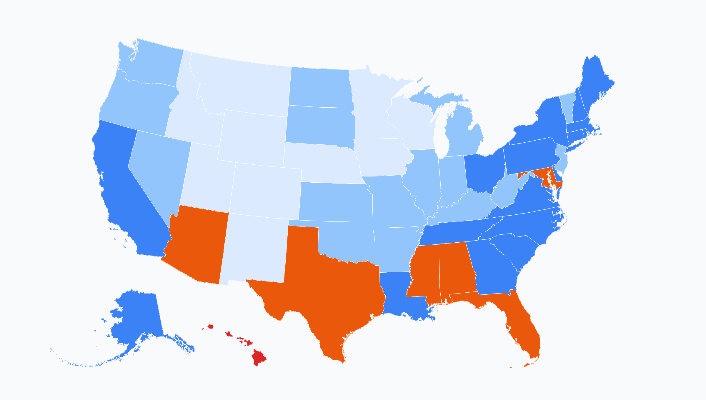 U.S. map showing average monthly electric bills by state. Bills range from $99/mo in Utah to $236/mo in Connecticut. National average: $137/mo.